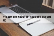 广东麻将夹张怎么留（广东麻将夹张怎么留牌的）