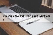 广东打麻将怎么算吗（打广东麻将的计算方法）