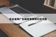 包含雀神广东麻将变牌照片的词条