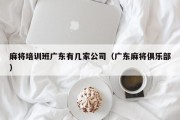 麻将培训班广东有几家公司（广东麻将俱乐部）