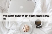 广东麻将机调试教学（广东麻将的麻将机的调法）