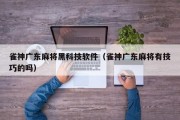 雀神广东麻将黑科技软件（雀神广东麻将有技巧的吗）